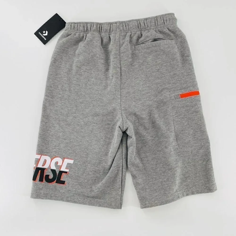 NWT CONVERSE Zipper Pocket  Grey Shorts Boys Size XL 13-15 yrs.